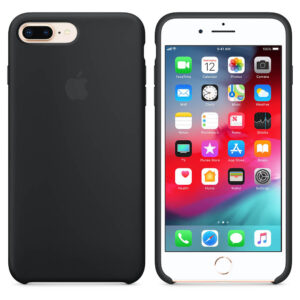 Official Apple Silicone Rear Case Cover for iPhone 8 Plus / 7 Plus - Black