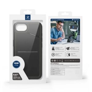 DUX DUCIS Rafi II Magnetic Case w/ Kickstand and Card Slots for Apple iPhone 16e - Black