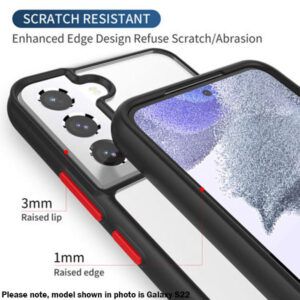 Armoured™ Shield Tough Case for Samsung Galaxy A53 5G - Black (red buttons)