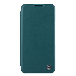 Nillkin Qin Pro Vegan Leather Lens Protector Case for iPhone 14 Plus - Exuberant Green