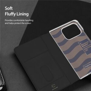 Dux Ducis Bril Leather Wallet Flip Case for Google Pixel 9 Pro Fold - Black