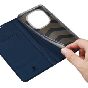 DUX DUCIS Skin Pro Faux Leather Wallet Flip Case for Xiaomi Redmi Note 14 Pro Plus 5G - Blue