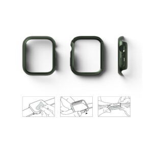 Ringke Slim Case Cover 2-pack for Apple Watch 7 (41mm)  - Clear & Deep Green