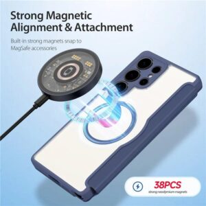 DUX DUCIS Skin X Pro Magnetic Flip Wallet Case for Samsung Galaxy S25 Ultra - Blue