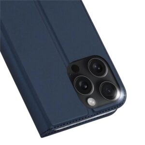 DUX DUCIS Skin Pro Faux Leather Wallet Flip Case for Apple iPhone 16 Pro - Blue
