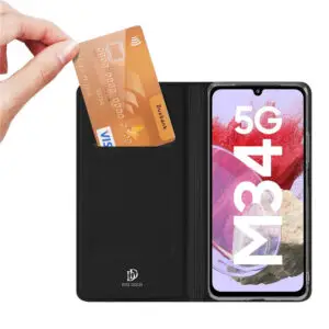 DUX DUCIS Skin Pro Faux Leather Wallet Flip Case for Samsung Galaxy M34 5G - Black