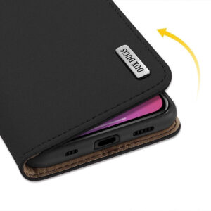 DUX DUCIS Real Genuine Leather Flip Wallet Case for Apple iPhone 12/ 12 Pro - Black