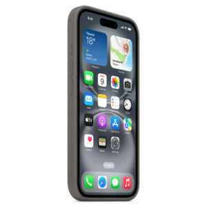 Official Apple Silicone Magsafe Rear Case Cover for iPhone 16 - Stone Grey