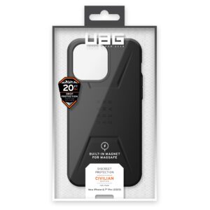 Urban Armor Gear (UAG) Civilian MagSafe Tough Case for iPhone 14 Pro Max - Black