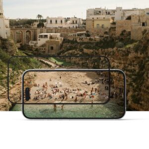 Ringke 2 Pack Easy Slide Privacy Glass Screen Protector for Apple iPhone 15 / 16