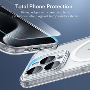 ESR Magsafe Case w/ Screen & Lens Protection for Apple iPhone 15 Pro Max - Clear
