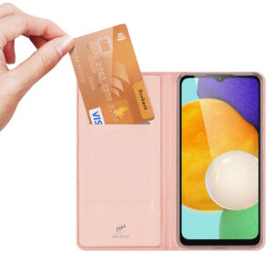 DUX DUCIS Skin Pro Faux Leather Wallet Flip Case for Samsung Galaxy A13 5G, Rose Gold