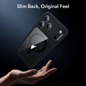 ESR Classic Hybrid Magsafe Tough Rear Case & Tempered Glass Screen Protector for Apple iPhone 17 Pro - Clear/Black