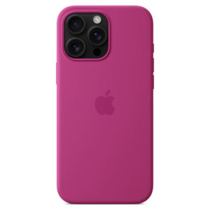 Official Apple Silicone Magsafe Rear Case Cover for iPhone 16 Pro Max - Fuschia