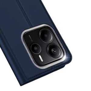 DUX DUCIS Skin Pro Faux Leather Wallet Flip Case for Xiaomi Redmi Note 14 5G - Blue