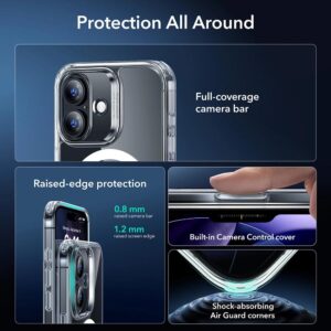 ESR Classic Hybrid Magsafe Tough Rear Case & Tempered Glass Screen Protector for Apple iPhone 17 - Clear