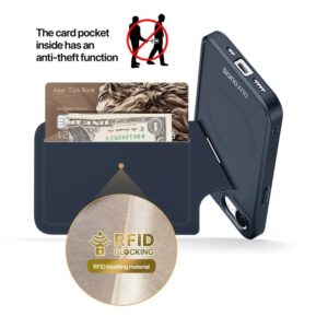 DUX DUCIS Rafi II Magnetic Case w/ Kickstand and Card Slots for Apple iPhone 16e - Blue