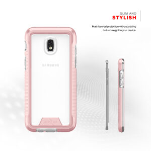 Zizo ION Series Hybrid Tough Case for Samsung Galaxy J7 2018 - Rose Gold / Clear
