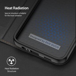 DUX DUCIS Skin X2 Tough Rugged Flip Wallet Case for Samsung Galaxy A14 4G / 5G - Black