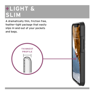 U by UAG Anchor Slim Tough Rear Case Cover for Apple iPhone 12 Mini - Black