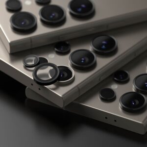 Ringke Camera Lens Frame Glass Protector for Samsung Galaxy S24 Ultra - Black