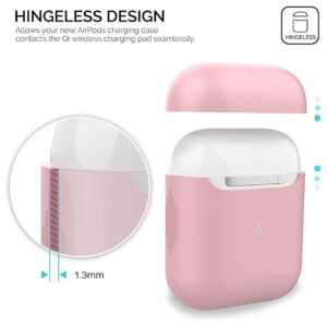 Silicone Protective Case Cover for Apple Airpods 1 & 2 - Pink