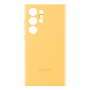 Official Genuine Samsung Silicone Rear Case Cover for Samsung Galaxy S24 Ultra - Yellow