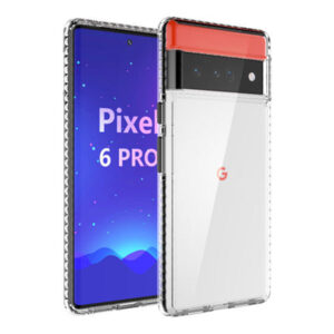 Armoured™ Shock Tough Rugged Case for Google Pixel 6 Pro - Clear / Black Buttons