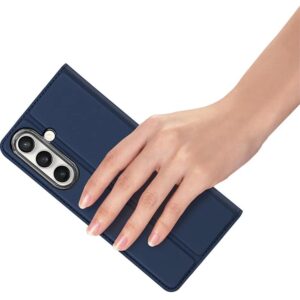 DUX DUCIS Skin Pro Faux Leather Wallet Flip Case for Samsung Galaxy S25 FE - Blue