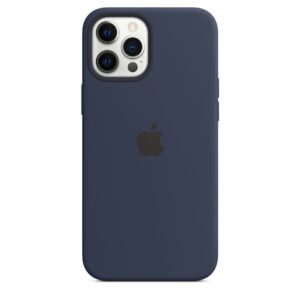 Official Apple Silicone Case Rear Cover with MagSafe for iPhone 12 Pro Max - Deep Navy