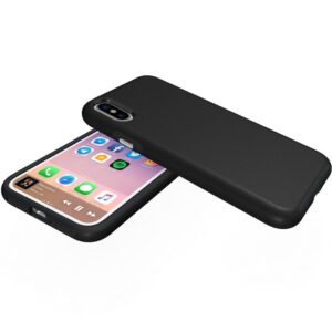 Fuse™ Matte Tough Textured Hybrid Rear Case Cover for Apple iPhone X / Xs - Black