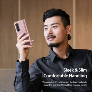 Dux Ducis Bril Leather Case Cover for Samsung Galaxy Z Fold5 5G - Pink