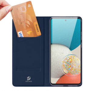 DUX DUCIS Skin Pro Faux Leather Wallet Flip Case for Samsung Galaxy A73 5G - Blue
