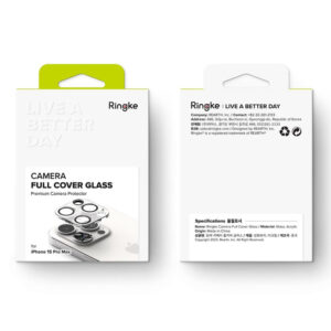 Ringke 2-Pack Camera Full Cover Glass Protector for iPhone 15 Pro Max