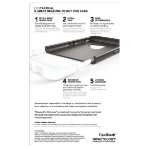 Tech21 Evo Tactical Tough Protective Lightweight Case for Samsung Galaxy S9, Black