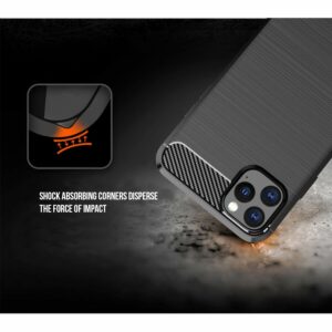 Fuse™ Vector Carbon Shield Flexible Case Cover for Apple iPhone 11 Pro Max - Black