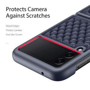 DUX DUCIS Venice Leather Case Cover for Samsung Galaxy Z Flip3 5G - Blue