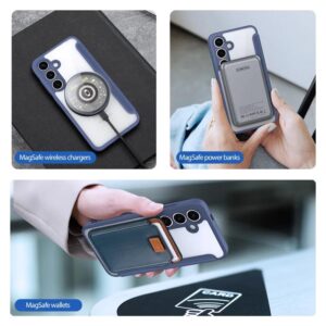 DUX DUCIS Skin X Pro Magnetic Flip Wallet Case for Samsung Galaxy S25 - Blue