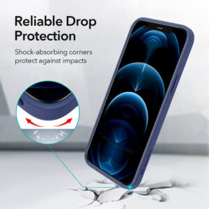 ESR Classic Hybrid Tough Rear Case + 2 Pack Screen Shield for Apple iPhone 12 / 12 Pro - Frosted Black