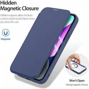 DUX DUCIS Skin X Pro MagSafe Flip Wallet Case for Apple iPhone 15 - Blue