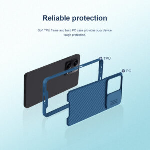 Nillkin CamShield Pro Lens Protector Case for Xiaomi Redmi Note 12 Pro - Blue