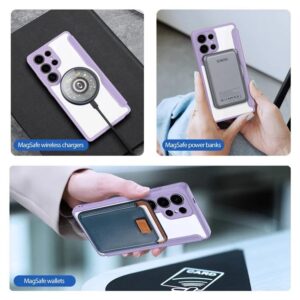 DUX DUCIS Skin X Pro Magnetic Flip Wallet Case for Samsung Galaxy S25 Ultra - Purple