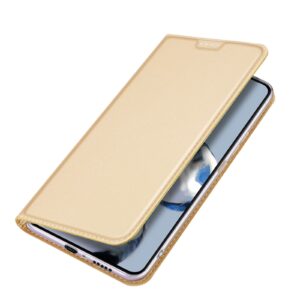 DUX DUCIS Skin Pro Faux Leather Wallet Flip Case for Xiaomi 12T / 12T Pro - Gold