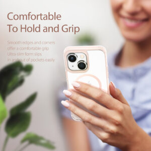 DUX DUCIS Clin2 Clear Tough with MagSafe Case for Apple iPhone 14 & 13 - Pink