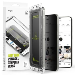Ringke 2 Pack Easy Slide Privacy Glass Screen Protector for Samsung Galaxy S25