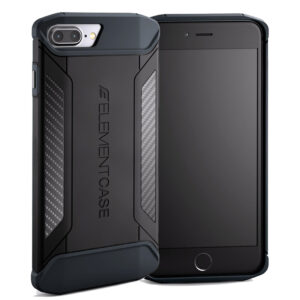 Element Case CFX Carbon Fibre Tough Rugged for Apple iPhone 8 Plus & 7 Plus, Black