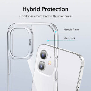ESR Classic Hybrid Tough Rear Case + 2 Pack Screen Shield for Apple iPhone 12 Mini - Clear