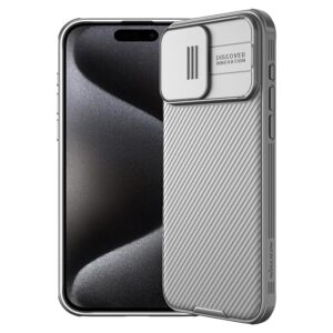 Nillkin CamShield Pro Lens Protector Case Cover for Apple iPhone 15 Pro Max - Titanium Grey