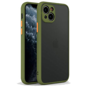 Armoured™ Camera Shield Lite Case Cover for iPhone 14 Plus - Green / Orange