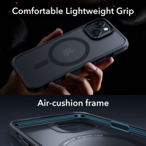 ESR Magsafe Case w/ Screen & Lens Protection for Apple iPhone 15 - Frosted Black